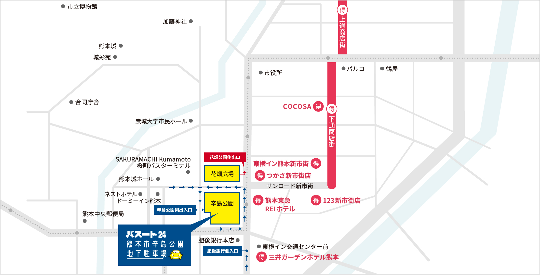 地下駐車場の概要マップ